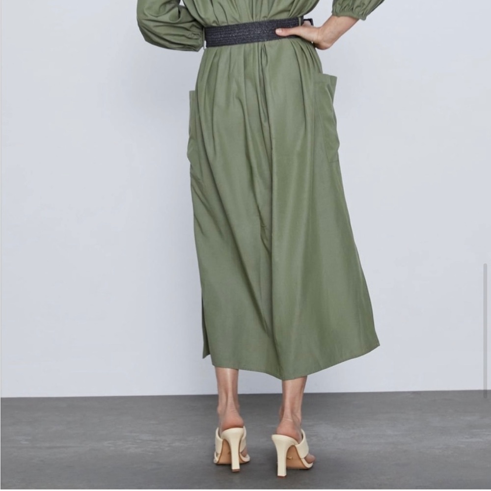 ZARA Belted Shirt Dress - Picture 6 of 6